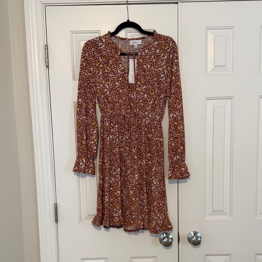 Gilli Autumn Floral Long Sleeve Dress